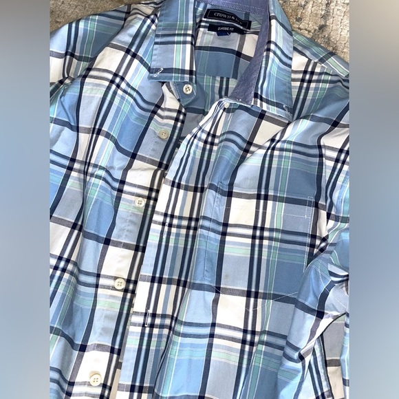 Crown & Ivy Blue Plaid Dress Shirt - Picture 4 of 4